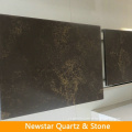 US popular brown marble vein quartz countertop